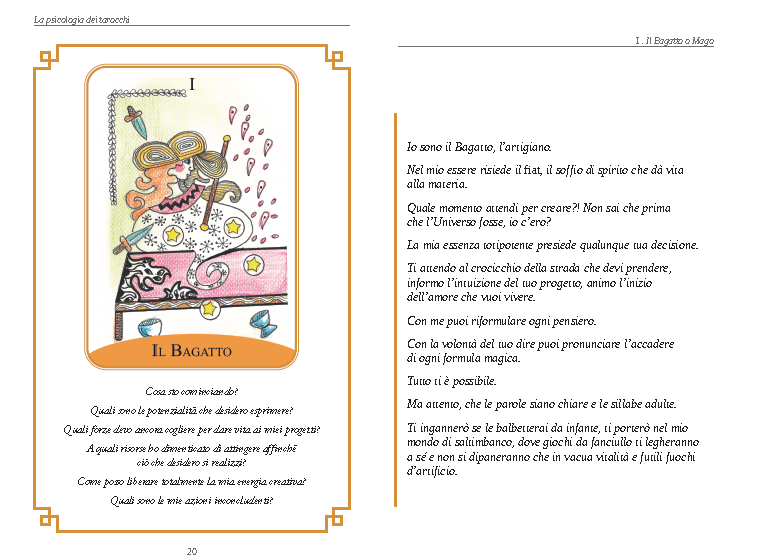 La spiegazione Junghiana del tarocco del bagatto. Scheda libro: la psicologa dei Tarocchi